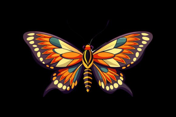 Beautiful Flying Butterfly Vector