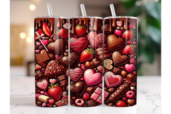 Chocolate Valentine Tumbler Wrap: Elevate Your Valentine’s Day Designs