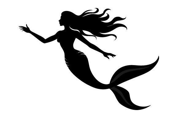 Dancing Mermaid Black Silhouette Vector: A Versatile Asset for Modern Creative Projects