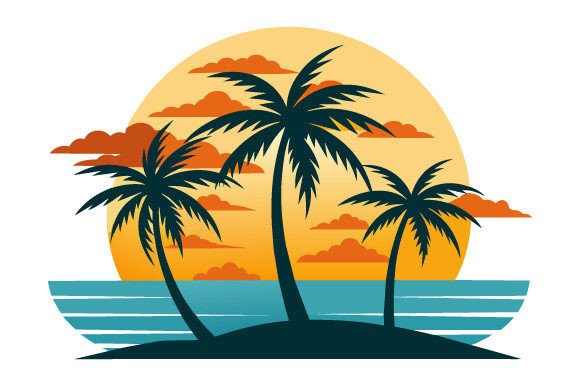 Free Vector Summer Time Background Palm: Elevate Your Designs with Versatile Tropical Graphics