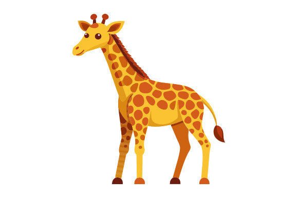 Giraffe-on-white-background