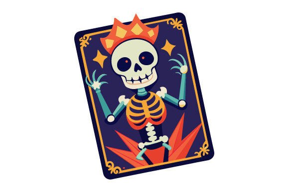 The Ultimate Guide to Using Funny Skeleton Tarot Card Vector Graphics in Your Creative Projects