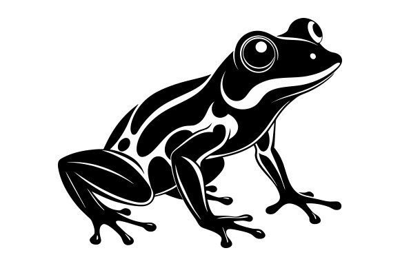 Tree Frog Black Silhouette Vector Design