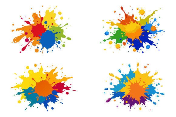 Unlocking Creative Potential with Splashes Splatter Brushstroke on White B